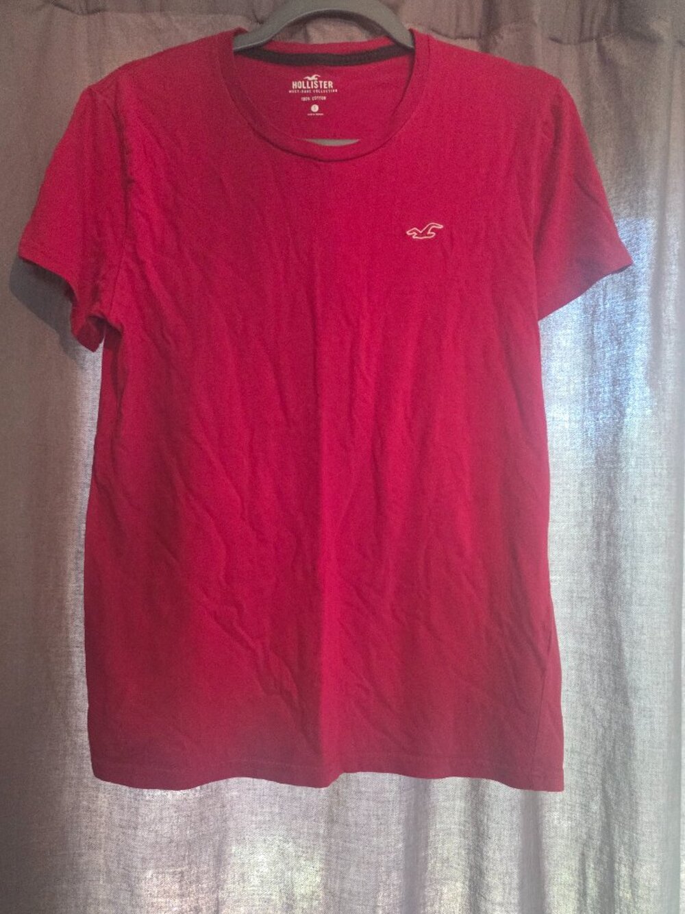 Hollister Red Short‎ Sleeve Crew Neck T Shirt, Small